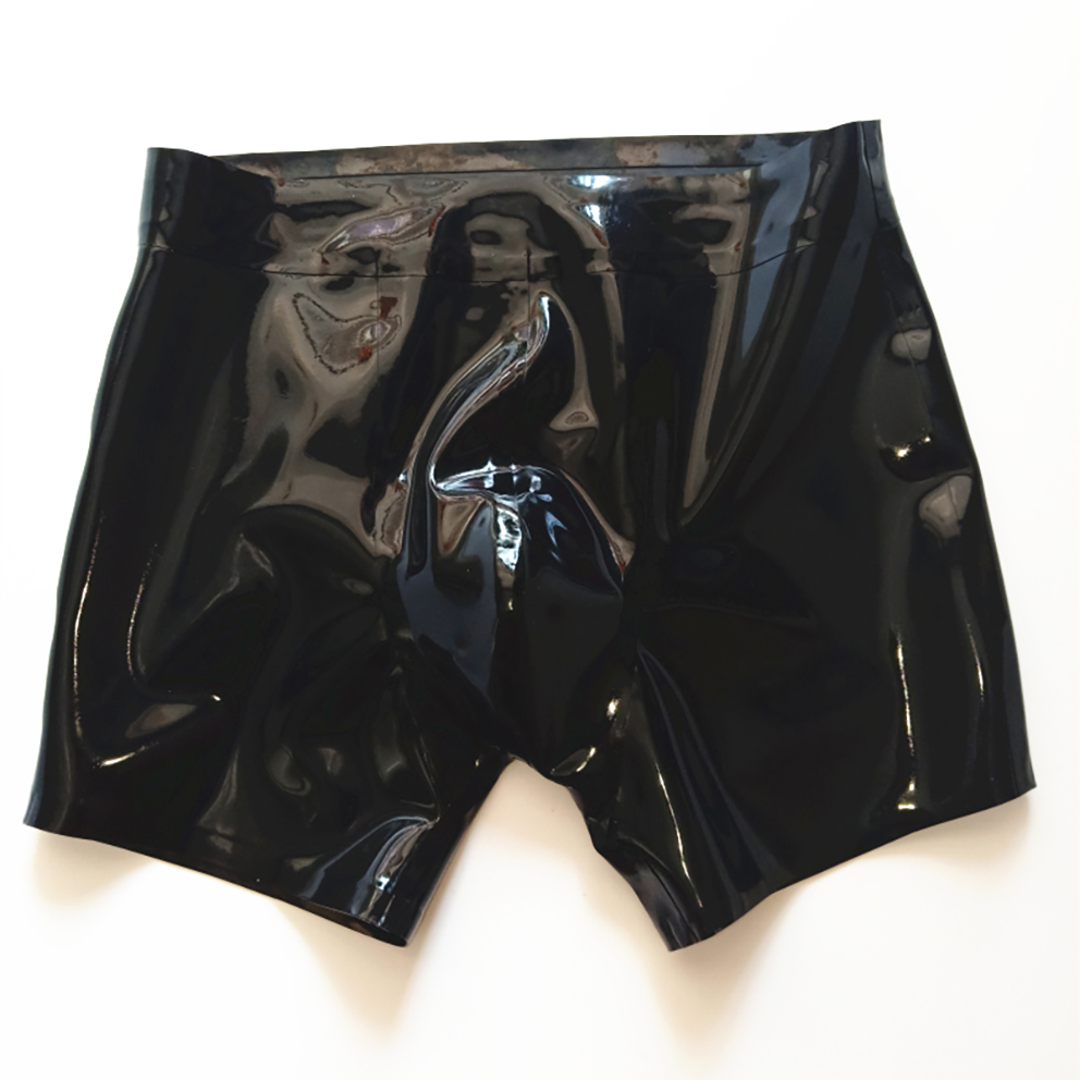 Sexy Black Latex Men Shorts Ru - Boyshort Underwear 评论和价格