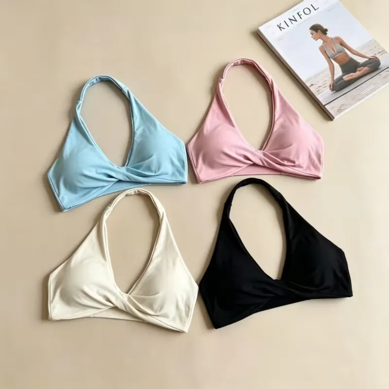 Halter Backless Sports Bra Eur - Push Up Bra Padded 评论和价格