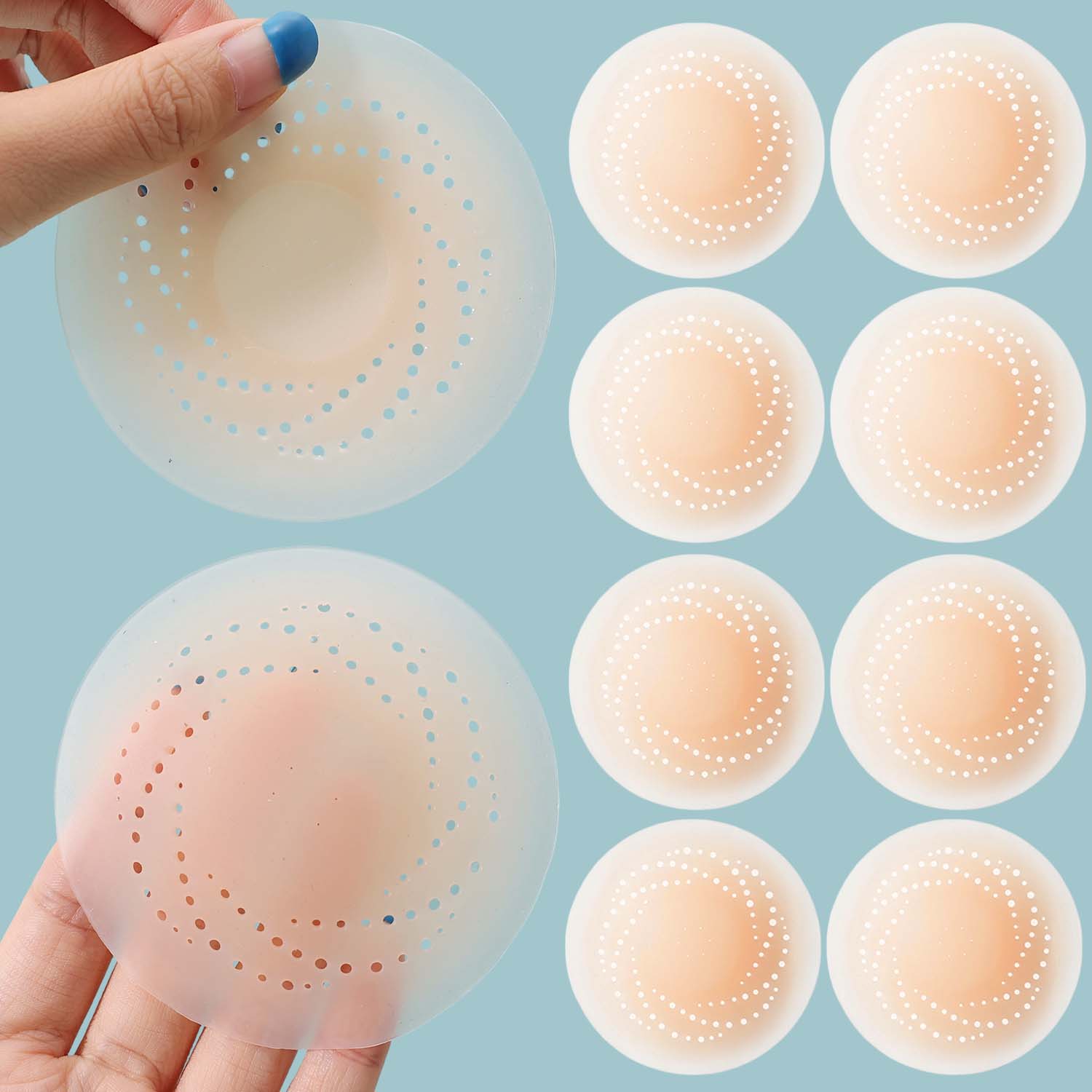 2-10PCS Invisible Self Adhesiv - Nipple Cover Pasties 评论和价格