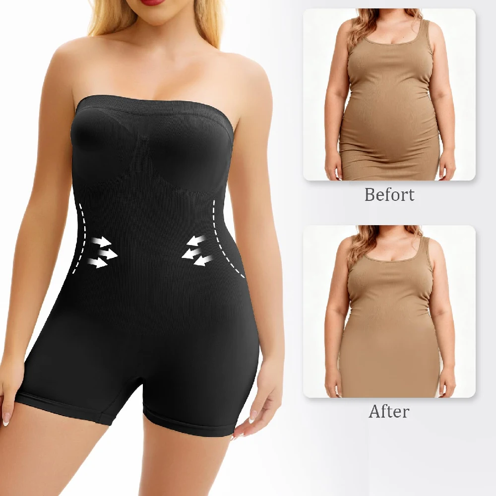 1PCS Seamless Mid Thigh Jumpsu - Shapewear Bodysuit Firm 评论和价格