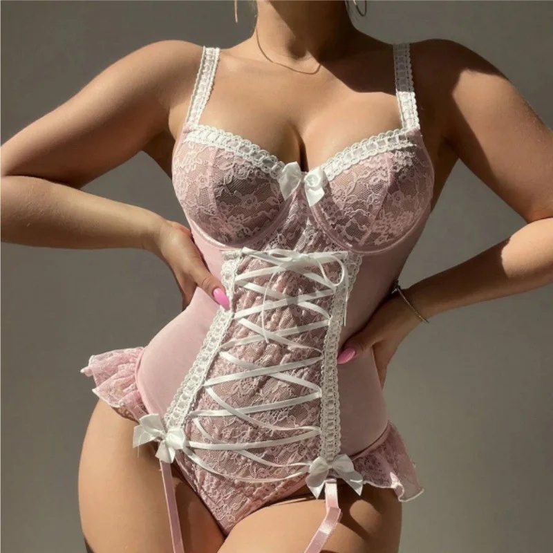 Bikini Sexy Lace Waist Shaping - Garter Belt Set 评论和价格